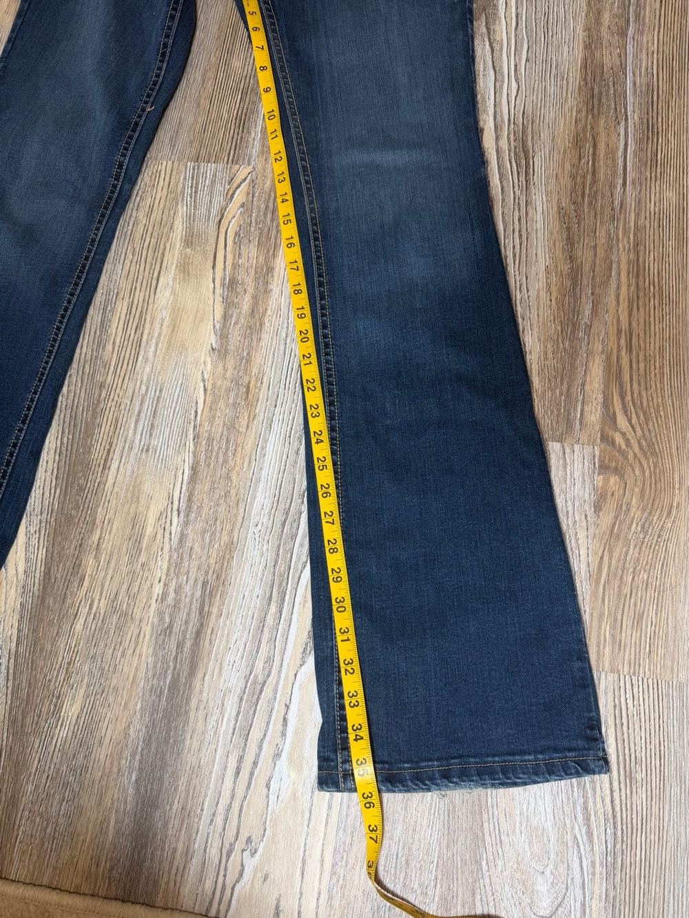 Wrangler Premium Patch Mae Bootcut Jeans Embroidered Pockets Size 7/8 x 36 - Picture 8 of 11